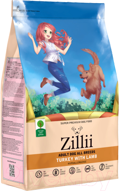 Сухой корм для собак Zillii Adult Dog индейка с ягненком / 5658043