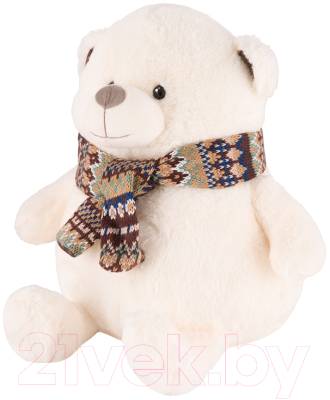 Мягкая игрушка Maxitoys Luxury Белый Мишка Сноу с шарфом / MT-MRT052205-27