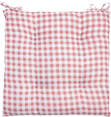 Подушка на стул Этель Клетка / 7810956 (40x40, розовый)