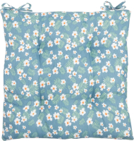 Подушка на стул Этель Райские цветы / 7810967 (40x40, синий) - 
