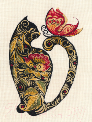 Набор для вышивания Овен Русские узоры. Кошка / 1458В