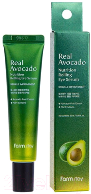 Сыворотка для век FarmStay Real Avocado Nutrition Rolling Eye Serum (25мл)
