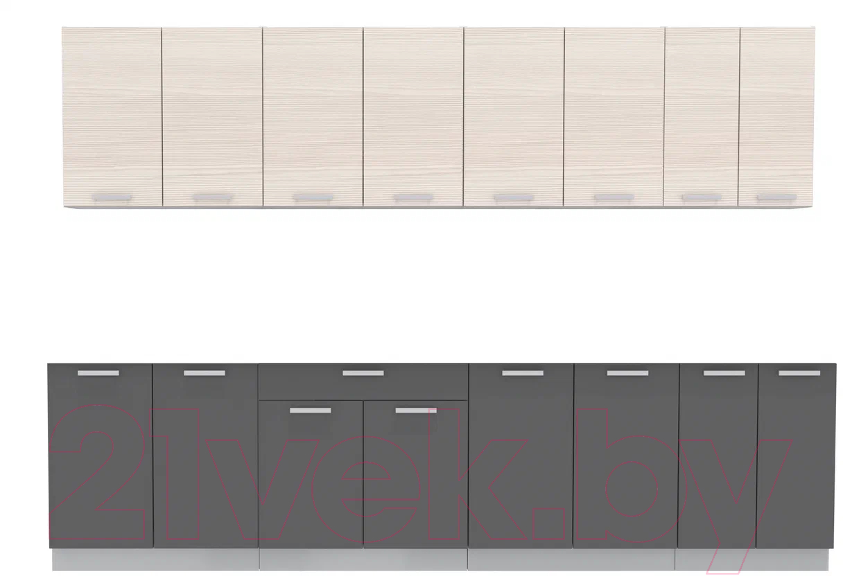 Готовая кухня Интерлиния Мила Лайт 3.0 без столешницы