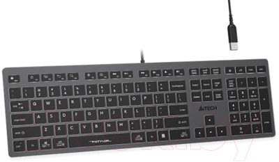 Клавиатура A4Tech Fstyler FX60H (темно-серый, белая подсветка)