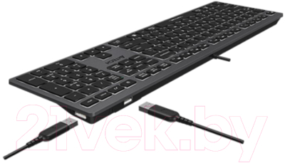 Клавиатура A4Tech Fstyler FX60H (темно-серый, белая подсветка)