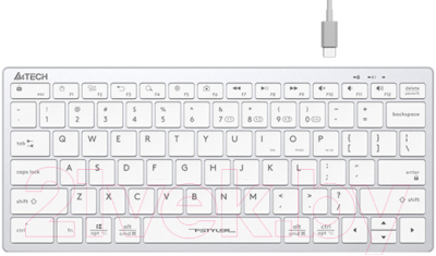 Клавиатура A4Tech Fstyler FBX51C (белый)