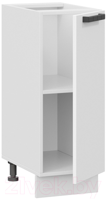 Шкаф-стол кухонный ТриЯ Детройт 1Н3 исп.2 (белый/белый глянец)