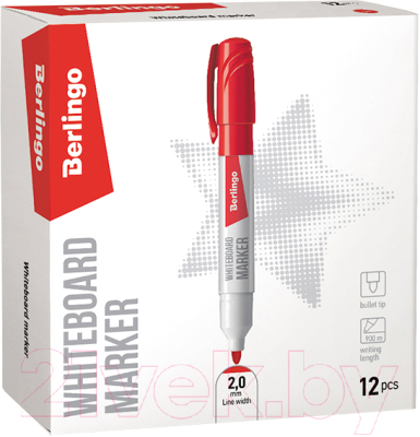 Маркер для доски Berlingo Uniline WB200 / PM6212 (красный)