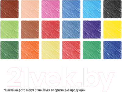Набор цветных карандашей ArtSpace Милые зверушки / CP_41021 (18цв)
