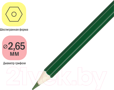 Набор цветных карандашей ArtSpace Милые зверушки / CP_41021 (18цв)