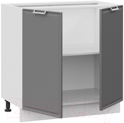Шкаф-стол кухонный ТриЯ Белладжио 1Н8 (белый/софт графит)