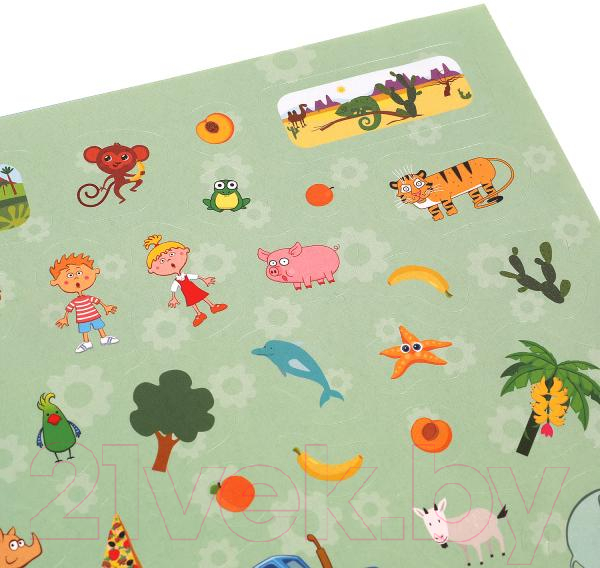 Развивающая книга Умка 200 наклеек. Веселая прогулка. Синий трактор — фото 3