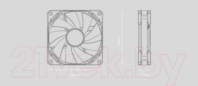 Вентилятор для корпуса ID-Cooling TF-12025-BLACK