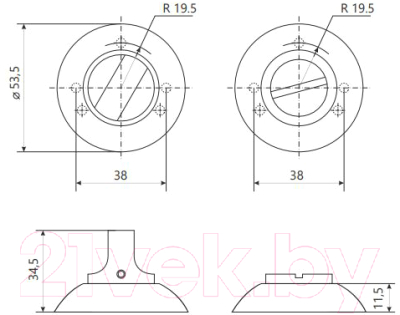 Фиксатор дверной защелки Code Deco WC-1403-NIS