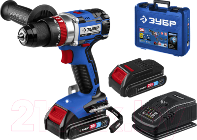 Изображение товара Аккумуляторная дрель-шуруповерт Зубр DBS-20 / DBS-201-22