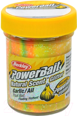 Прикормка рыболовная Berkley Fishing PowerBait Natural Scent Garlic Rainbow / 1203187 (50г)