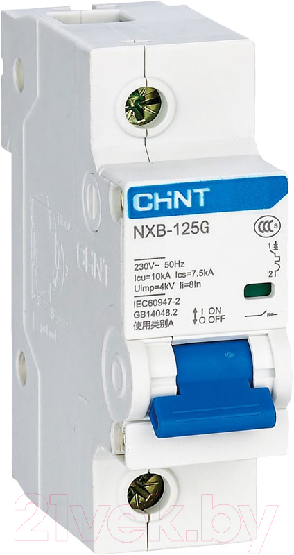 Выключатель автоматический Chint NXB-125 1P 125A 10кА (C) / 816127