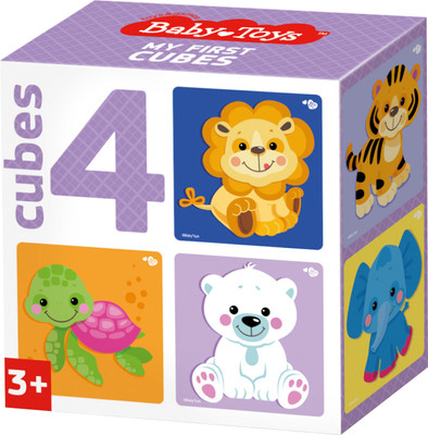 

Развивающий игровой набор, Кубики Звери / 03543
