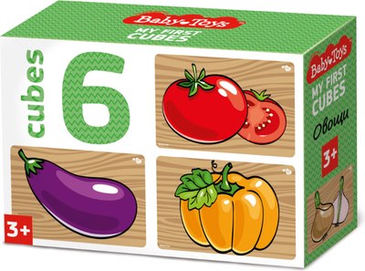 

Развивающий игровой набор, Кубики Овощи / 03545