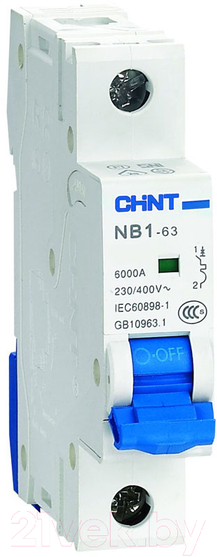 Выключатель автоматический Chint NB1-63 1P 16A 6кА D / 179630