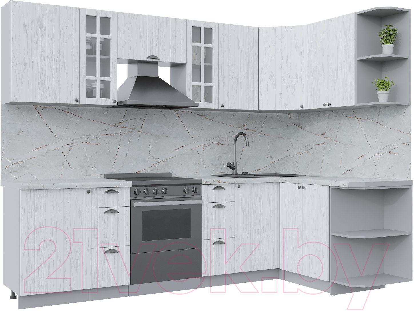 Готовая кухня Интерлиния Берес 1.5x2.7 правая