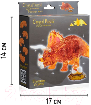 3D-пазл Crystal Puzzle Трицератопс / 90171
