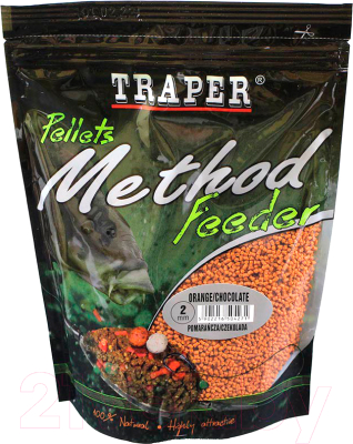 Прикормка рыболовная Traper Method Feeder Pellets / 04318 (500г, апельсин/шоколад)
