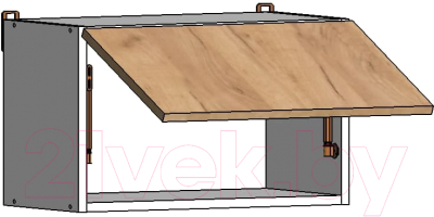Шкаф навесной для кухни Интермебель Микс Топ 360-1-600 60см (вудлайн кремовый)