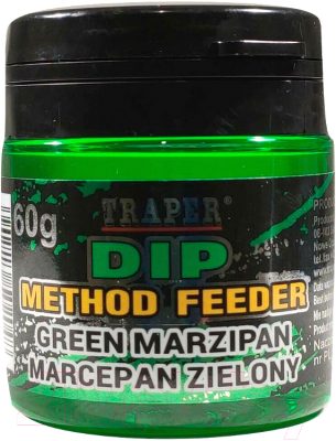 Ароматизатор рыболовный Traper Method Feeder Dip / 02306 (60г, марципан зеленый)