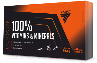 Витаминно-минеральный комплекс Trec Nutrition 100% Vitamins&Minerals  (60капсул)
