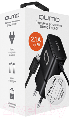 Зарядное устройство сетевое Qumo Energy Charger 0024 / Q30548 (черный)