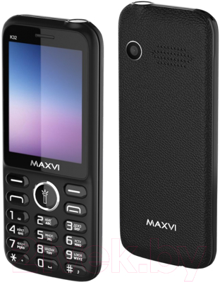 Мобильный телефон Maxvi K32 (черный+ЗУ)