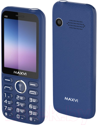 Мобильный телефон Maxvi K32 (синий+ЗУ)