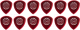 Набор медиаторов Dunlop Manufacturing Flow Gloss 550R2.0 (12шт) - 