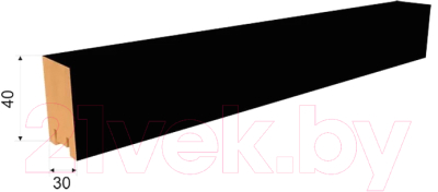Рейка интерьерная STELLA Ривьера МДФ Black Edition (2700x30x40)