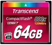 Карта памяти Transcend 800x CompactFlash Premium 64GB (TS64GCF800) - 