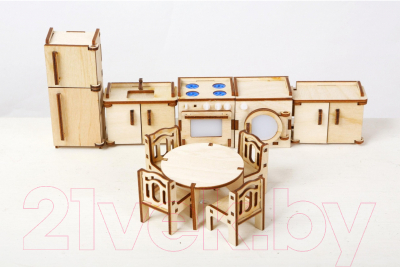 Комплект аксессуаров для кукольного домика Большой слон Кухня. Волшебный 3D-город / М-003