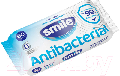 Влажные салфетки SmilE Wonderland Антибактериальные с D-пантенолом (60шт)