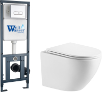 

Унитаз подвесной с инсталляцией, Marberg 410+Merzbach 004 GL-WT+MAR410 SE