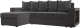 Диван угловой Лига Диванов Дубай лайт левый (велюр серый) -