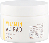 Пэд для лица A'Pieu Vitamin AC Pad витаминный на ватном диске (80г) - 