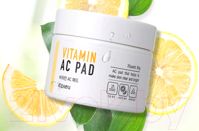 Пэд для лица A'Pieu Vitamin AC Pad витаминный на ватном диске (80г)