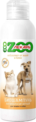 Шампунь от блох Zooлекарь ЭКО Антипаразитарный для кошек и собак (200мл)