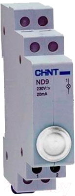 Лампа сигнальная Chint ND9-1/w / 594128 (белый)