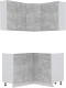 Готовая кухня Интерлиния Мила Лайт 1.2x1.2 без столешницы (бетон) - 