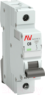 Выключатель автоматический EKF Averes AV-10 1P 6A (C) 10kA / mcb10-1-06C-av