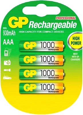 

Комплект аккумуляторов, ААА Ni-MH 1000mAh / GP100AAAHC-5DECRC4