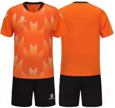 Футбольная форма Kelme Short-Sleeved Football Suit / 8251ZB3003-907 (р.130, оранжевый/черный)