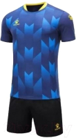 Футбольная форма Kelme Short-Sleeved Football Suit / 8251ZB3003-416 (р.110, темно-синий/черный) - 