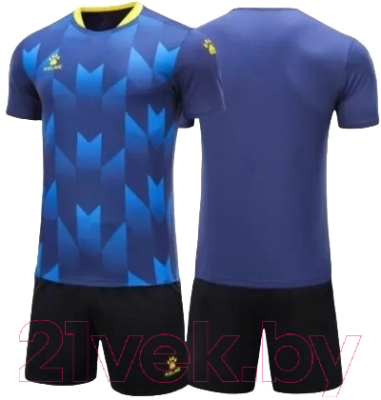 Футбольная форма Kelme Short-Sleeved Football Suit/ 8251ZB3003-416 (р.150, темно-синий/черный)